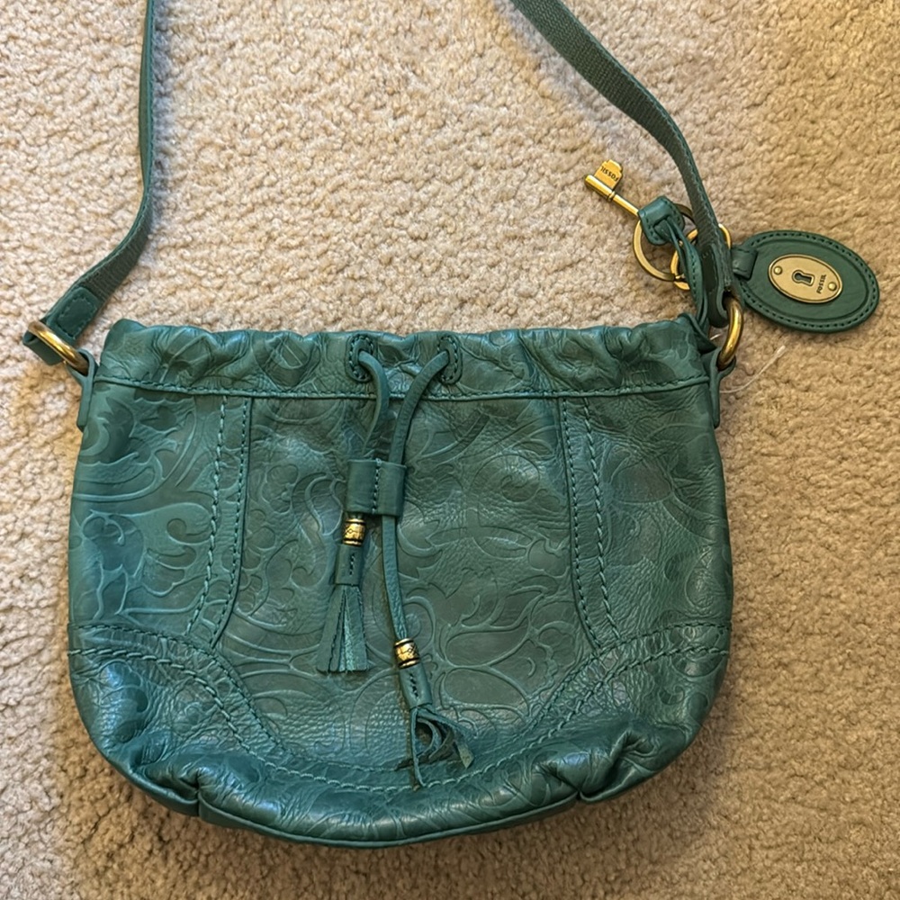 Fossil Jade Green Crossbody